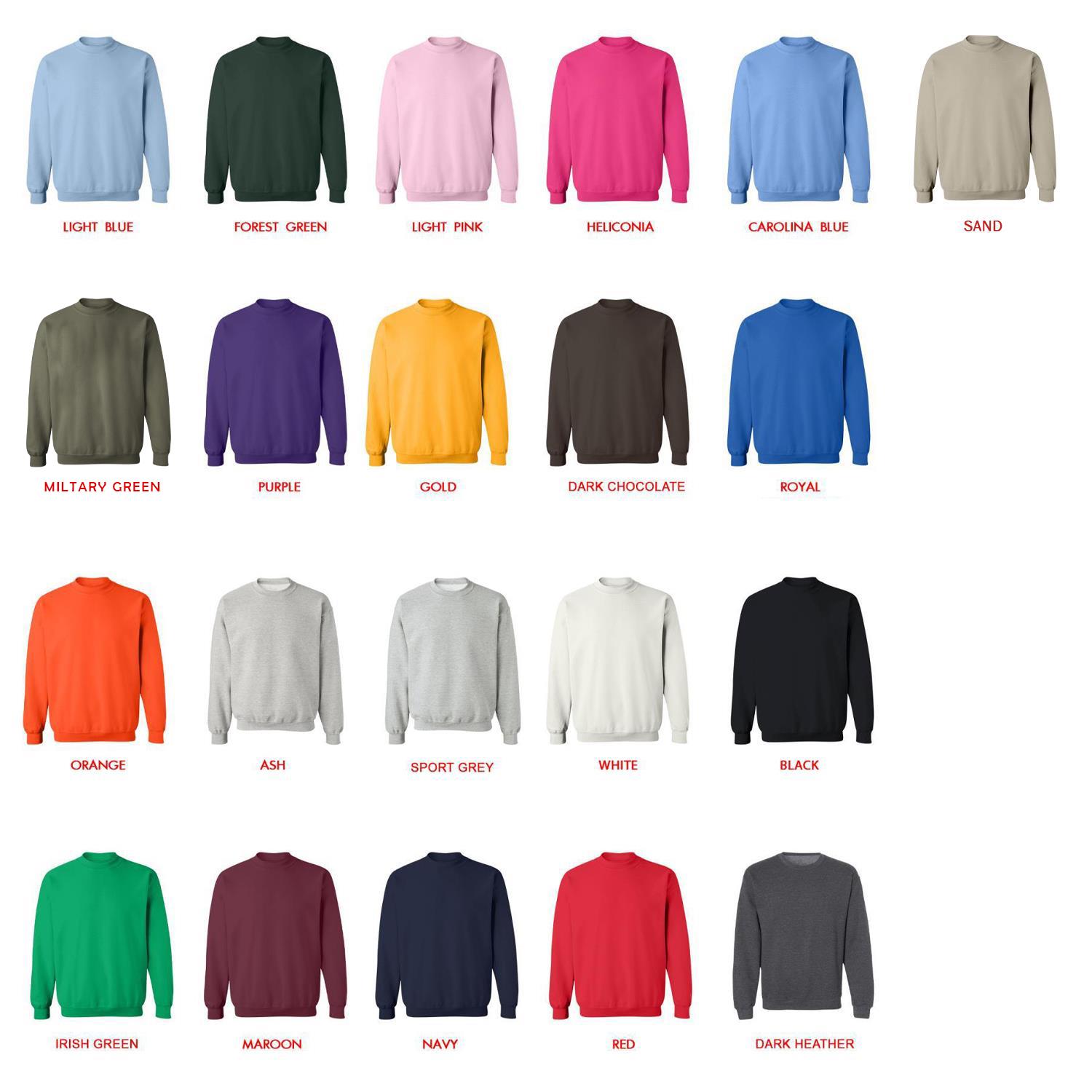 sweatshirt color chart - Firefighter Gifts UK