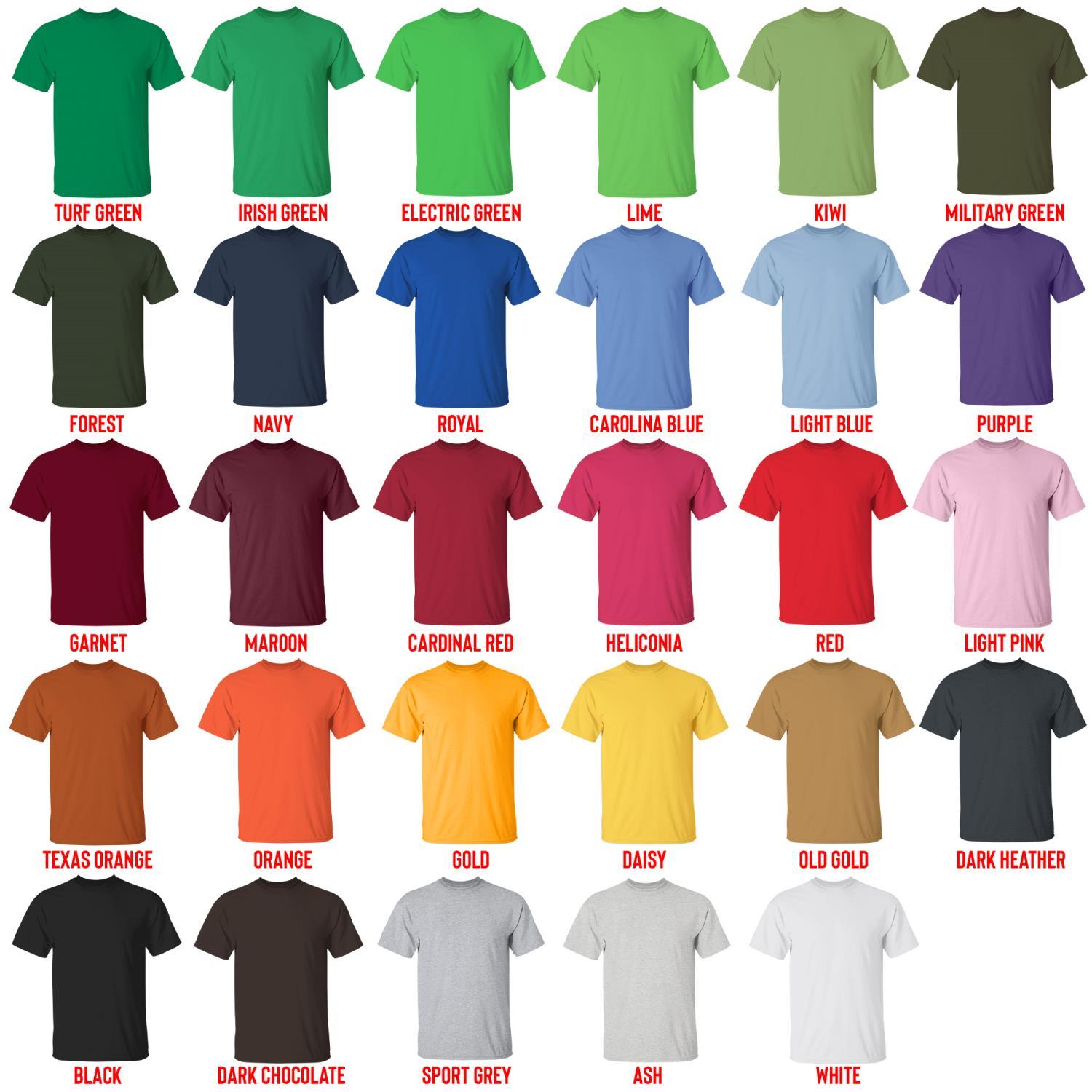 t shirt color chart - Firefighter Gifts UK