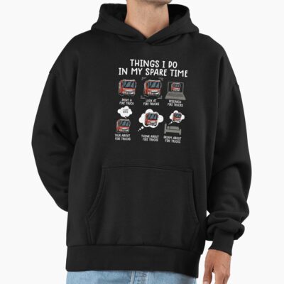 Funny Fire Truck Spare Time Hoodie