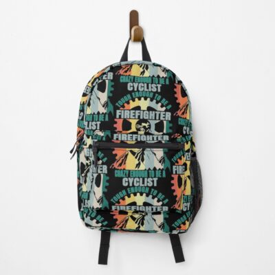 Firefighter Cyclist Riding Crew Design Backpack