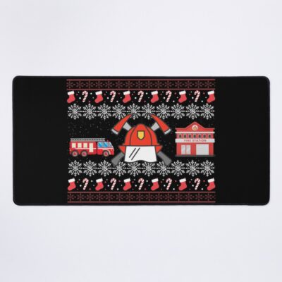Firefighter Christmas Holiday Design Mouse Pad