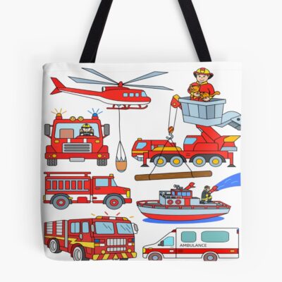 Firefighter Trucks Fire Truck Kids Tote Bag