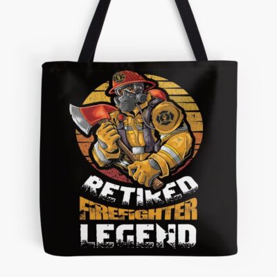 Retired Firefighter Legend Artwork Tote Bag